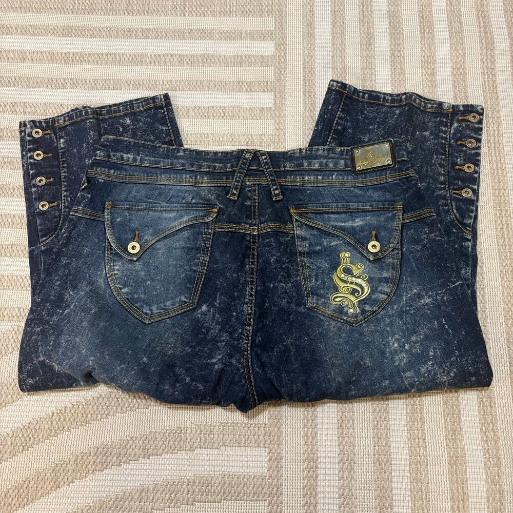 Y2K Baby Phat Women's 16 Above the Knee Retro Skater Jeans